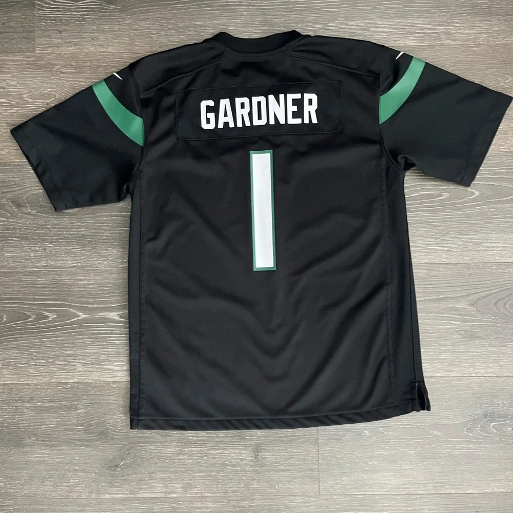 NFL Nike New York Jets Sauce‎ Gardner Black and Green Jersey Youth Large